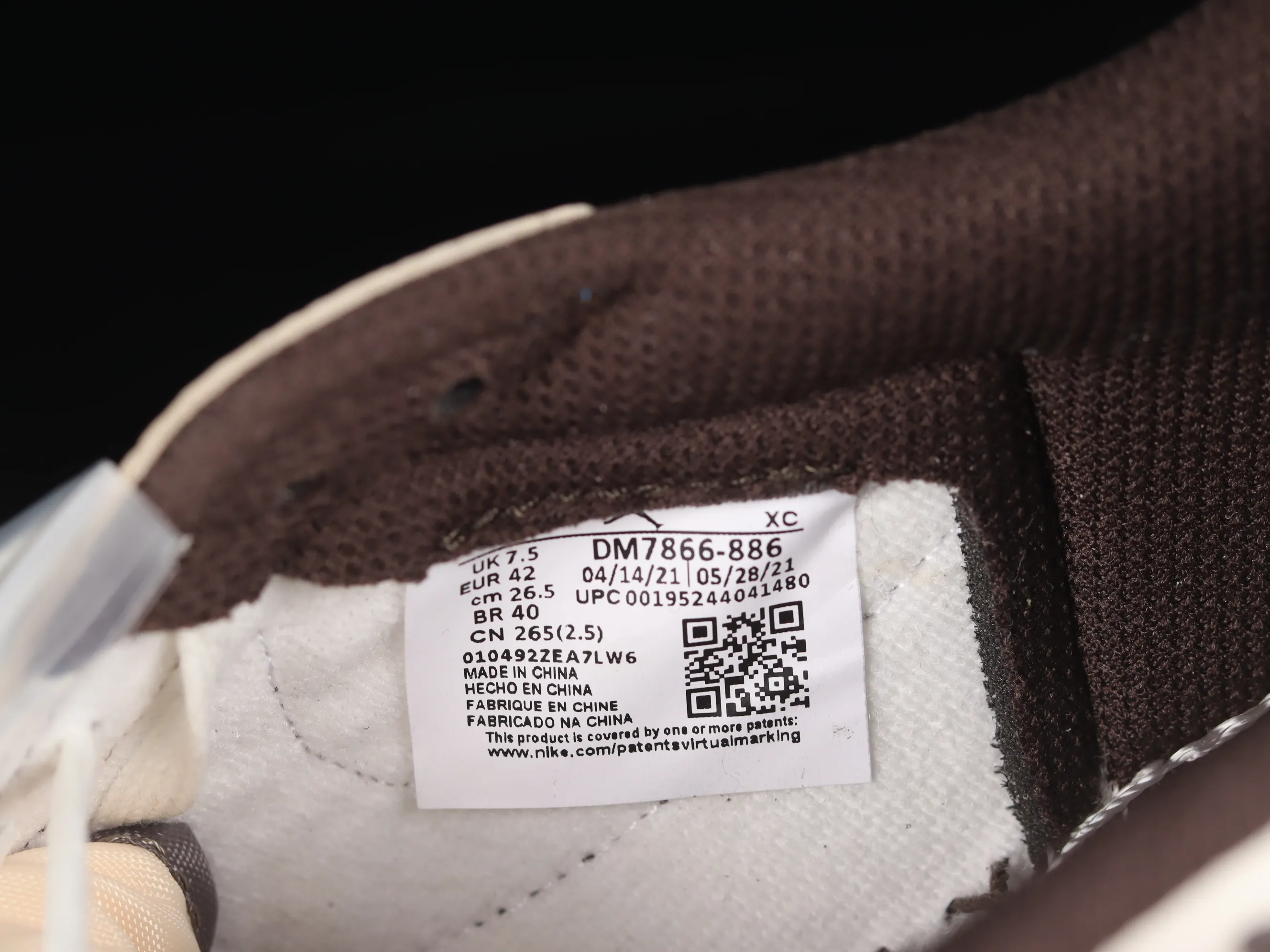 All Categories Air Jordan Jordan Series Basketball Shoes Air Jordan 1 Low Travis Scott x Air Jordan 1 Low OG AJ1 Joe 1 Reversed Overhook Joint Style Casual Sports Basketball Shoes DM7866-886